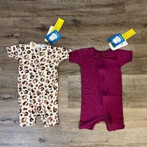 Gerber 18 months buttery soft short sleeve rompers NWT